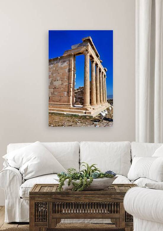 Erechtheion temple at the Acropolis in Athens Greece during dayl by Marco Brivio