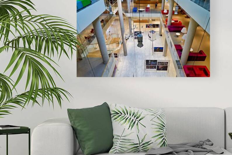 Visitors explore the Stavros Niarchos Foundation in Athens by Marco Brivio