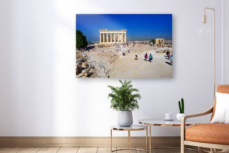 Visiting the Parthenon in Athens Greece on a sunny day by Marco Brivio