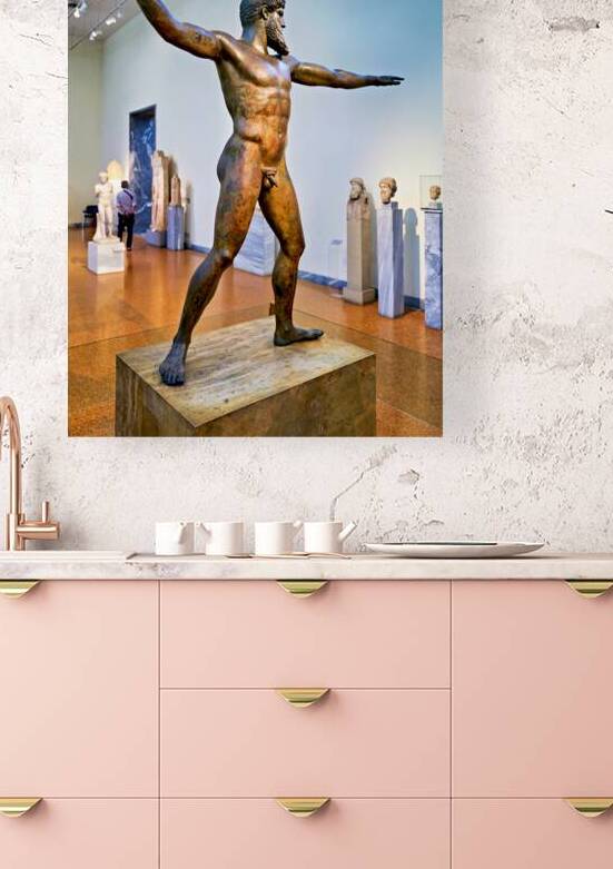 Statue at national archaeological museum in athens greece by Marco Brivio