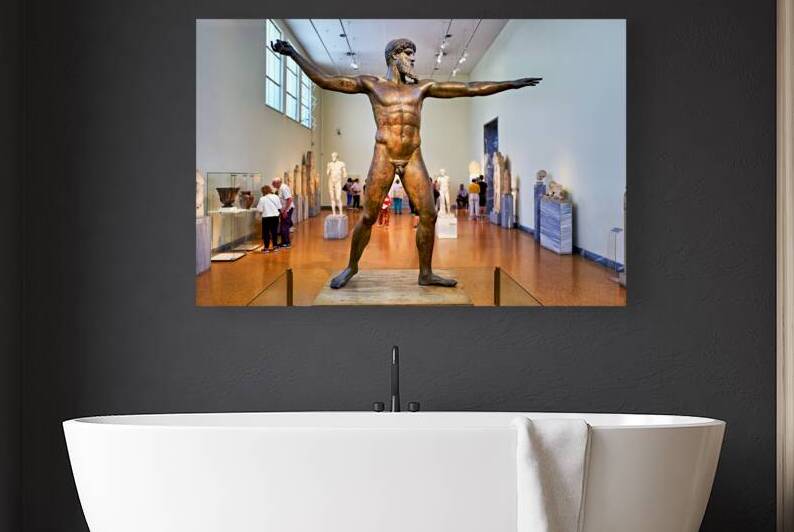 Bronze statue on display at National Archaeological Museum in At by Marco Brivio