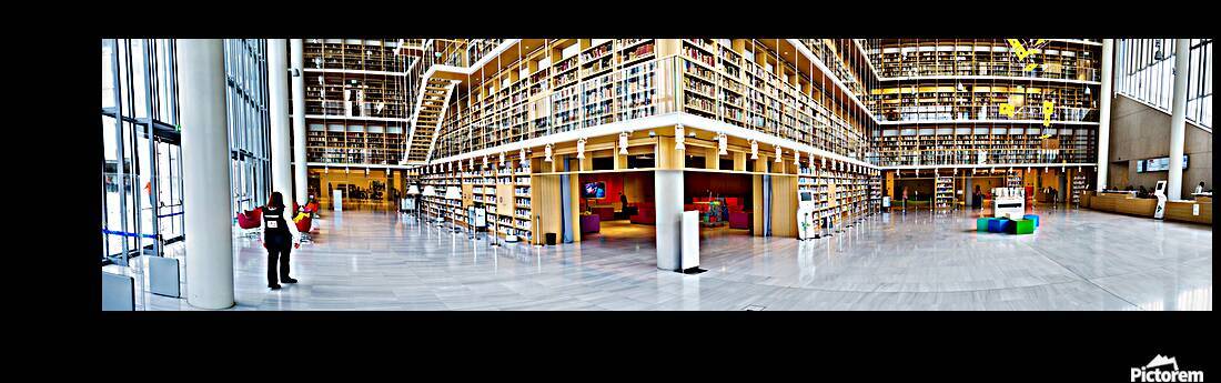 Panoramic view of the National Library in Athens Greece by Marco Brivio