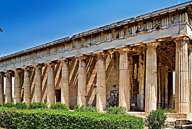 Visit to the temple of hephaestus in ancient agora of athens by Marco Brivio