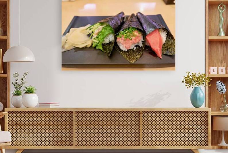 Eating temaki in Osaka Japan while exploring traditional cuisin by Marco Brivio