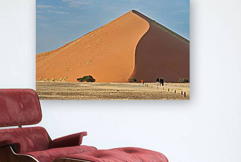 Sand dunes rise sharply in Sossusvlei Namibia by Marco Brivio