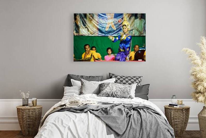 Cambodian girl performs traditional dance. by Marco Brivio