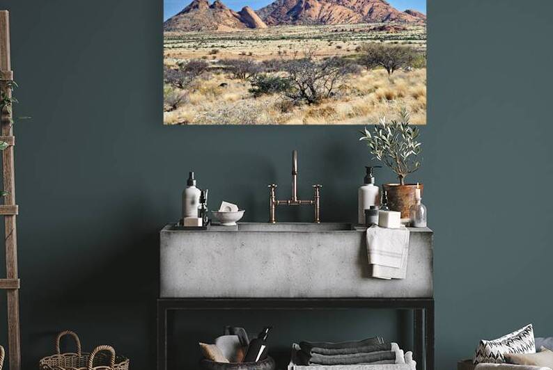 Granite peaks of Spizkoppe rise in Namib Desert of Namibia by Marco Brivio