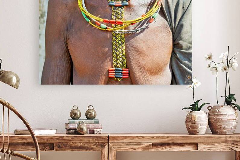 Jewels worn by an elderly woman of the Zemba Bantu in Namibia by Marco Brivio