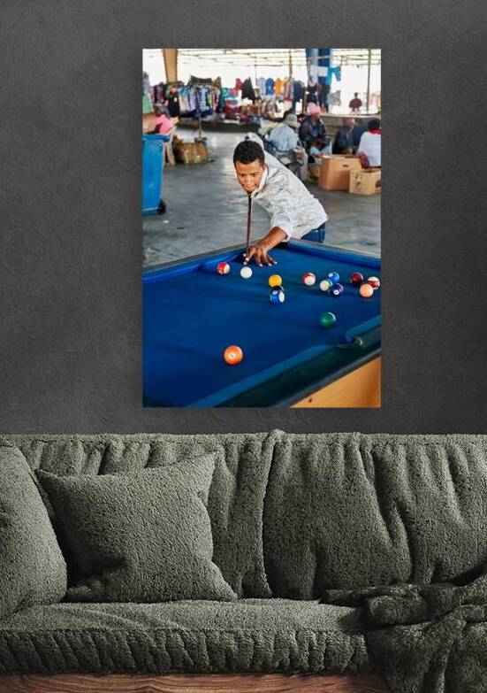 Playing pool in the covered market of Rundu in Namibia by Marco Brivio