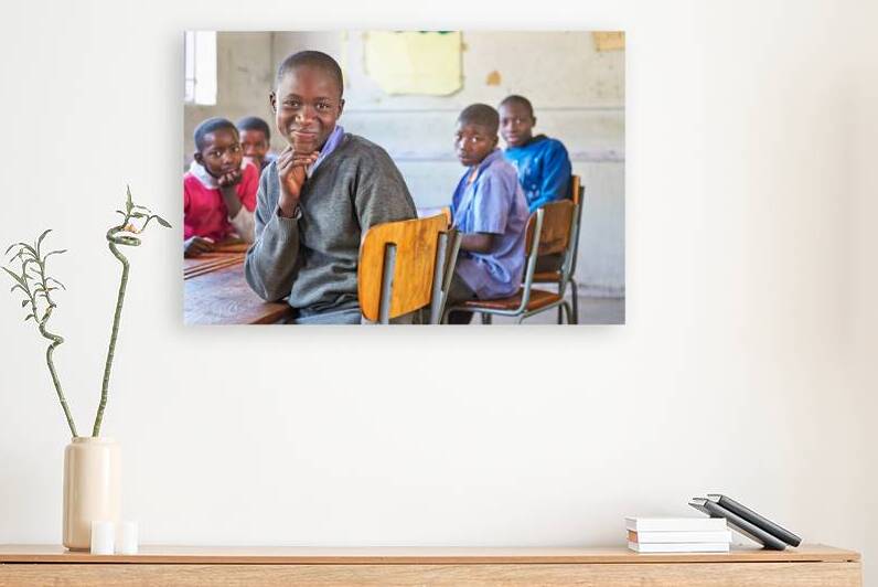 Portrait of student in classroom in Rundu Kavango Region of Nam by Marco Brivio