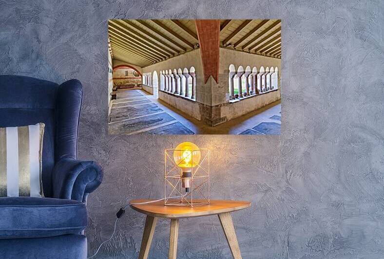 Visitors explore cloister at Saint Pierre le Jeune in Strasbourg by Marco Brivio