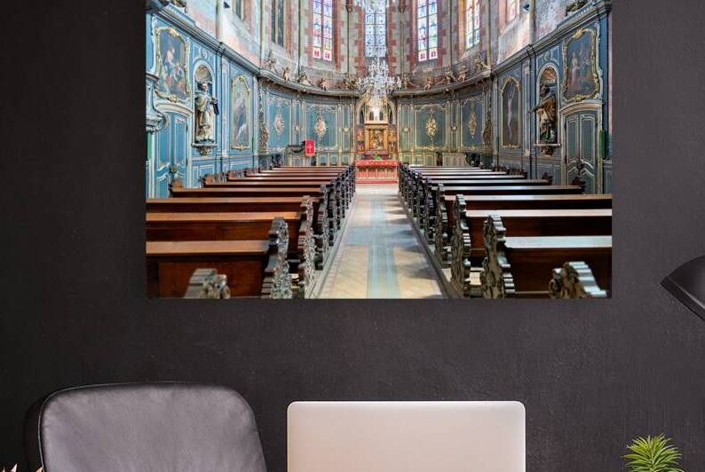 Interior view of Saint Pierre le Jeune church in Strasbourg Als by Marco Brivio