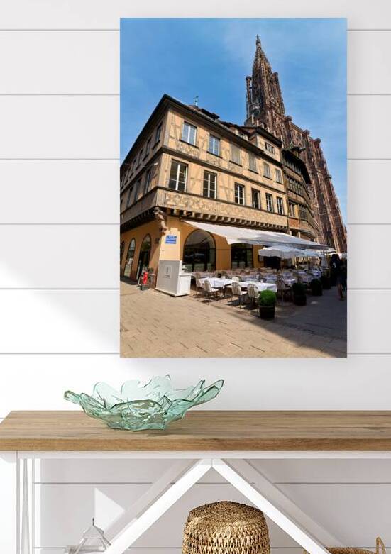 Visitors explore Kammerzell House and Strasbourg Cathedral in Al by Marco Brivio