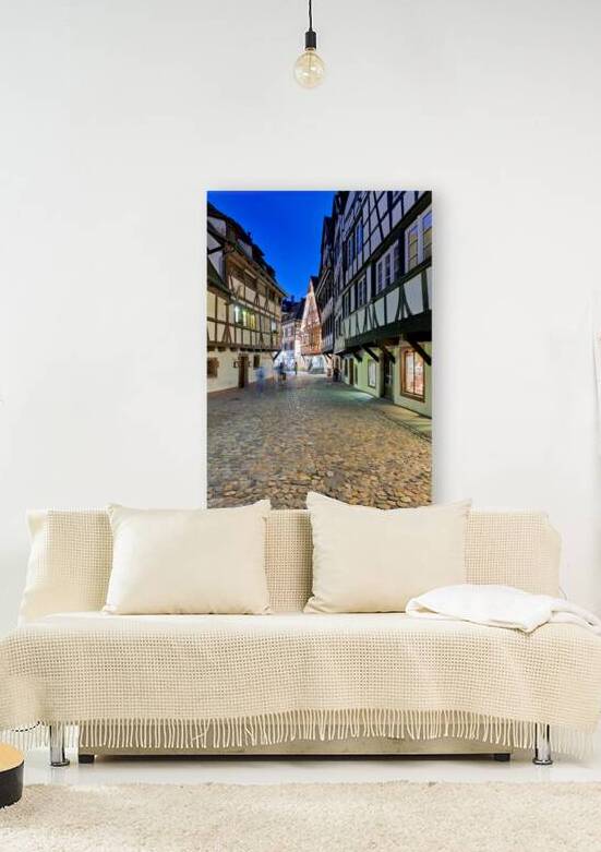 Historic timber framed houses in Petit France district at dusk by Marco Brivio