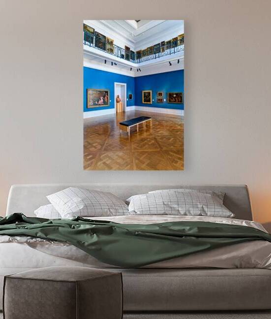 Visitors explore art at the Fine Arts Museum in Strasbourg Alsac by Marco Brivio