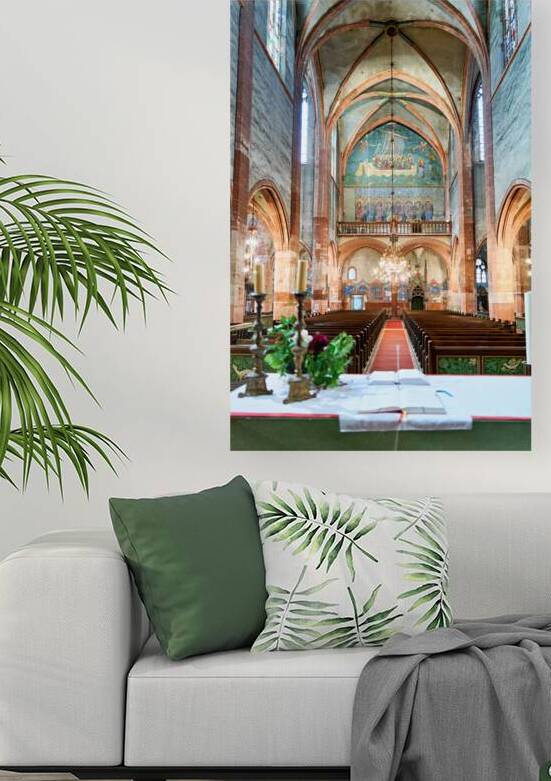 Inside Saint Pierre le Jeune church in Strasbourg Alsace by Marco Brivio