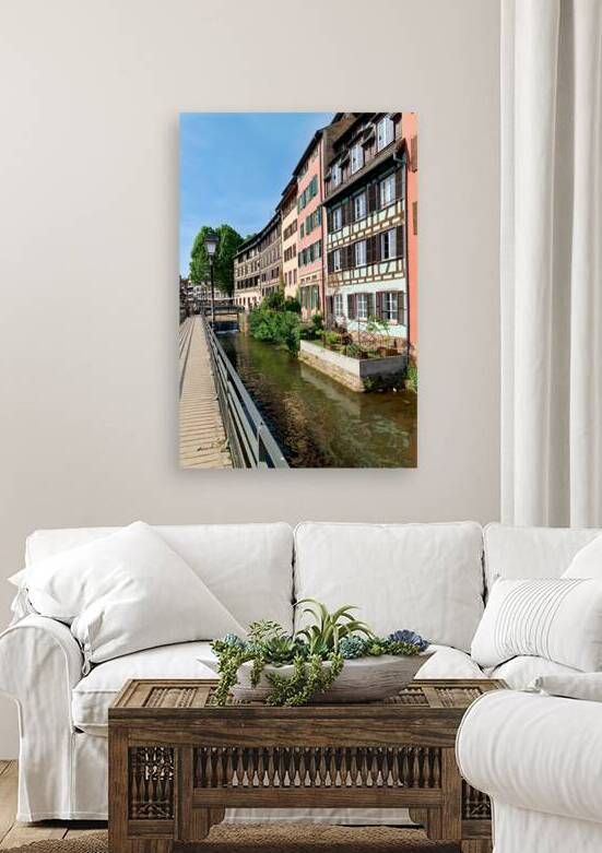 Colorful houses on canal in Petit France district of Strasbourg by Marco Brivio