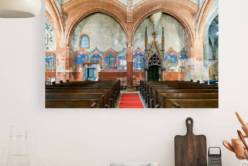 Interior view of Saint Pierre le Jeune church in Strasbourg Als by Marco Brivio