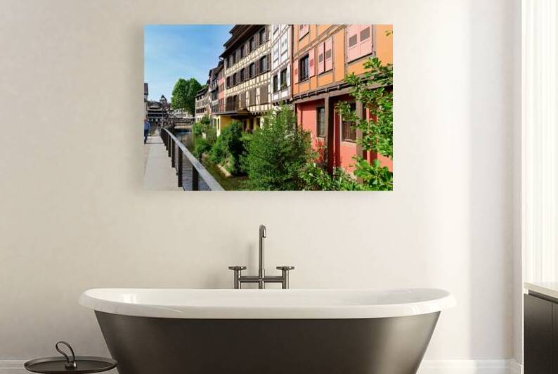 Timber houses by the canal in Strasbourgs Petit France district by Marco Brivio