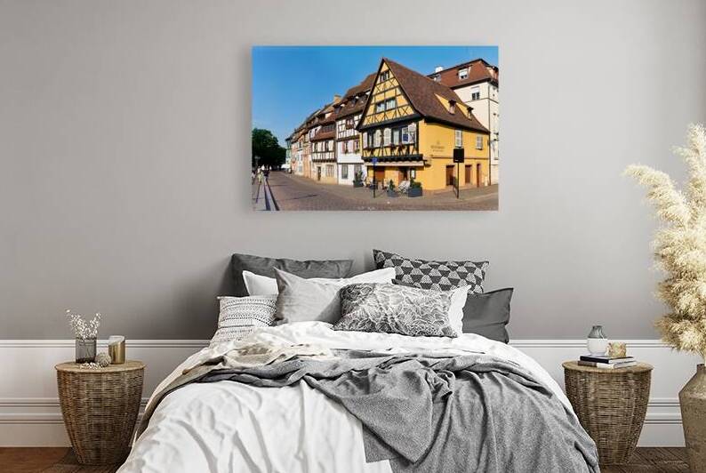 Timber framed houses line the street in Petite Venise Colmar by Marco Brivio