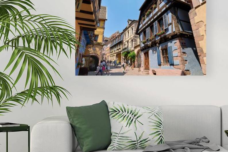 Visitors discover timber houses in Riquewihr Alsace by Marco Brivio