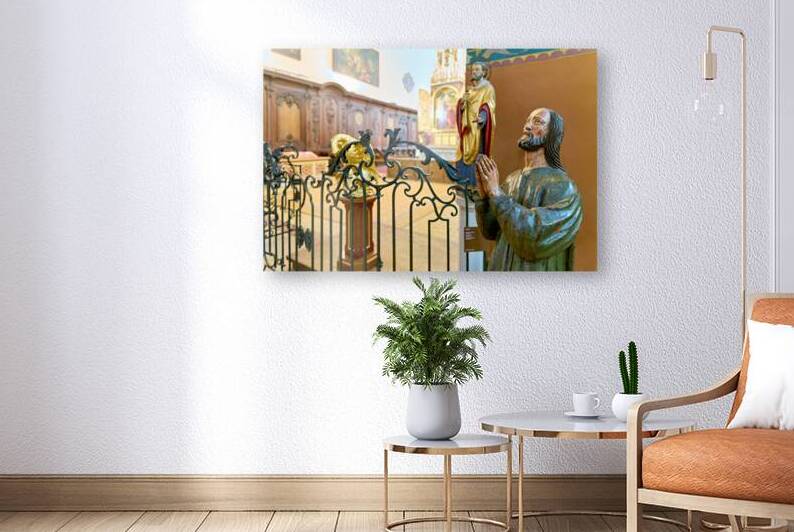 Statue of jesus christ in dominican church in colmar alsace fran by Marco Brivio