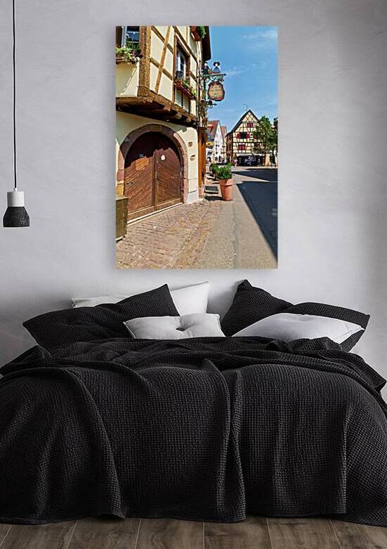 Timber framed houses in Eguisheim along Alsace Wine Route by Marco Brivio