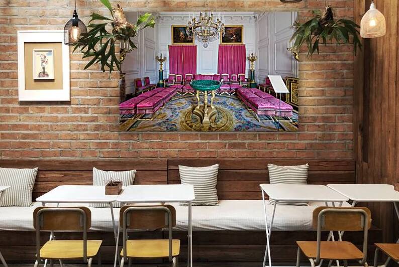 Inside the grand trianon at palace of versailles in france by Marco Brivio