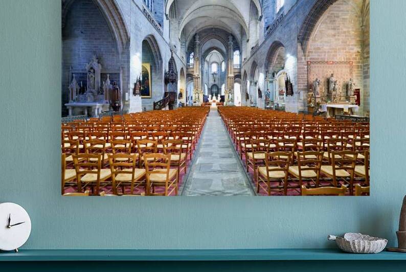 People gather inside Saint Pierre Cathedral in Vannes for a serv by Marco Brivio