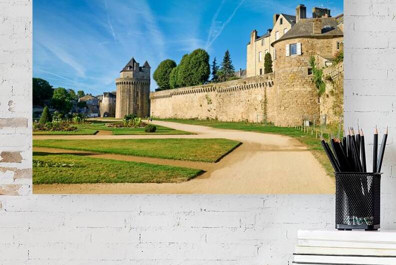 Gardens near city walls in Vannes Brittany France by Marco Brivio