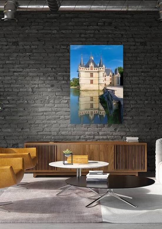 Chateau dAzay le Rideau in Loire Valley on a sunny day by Marco Brivio