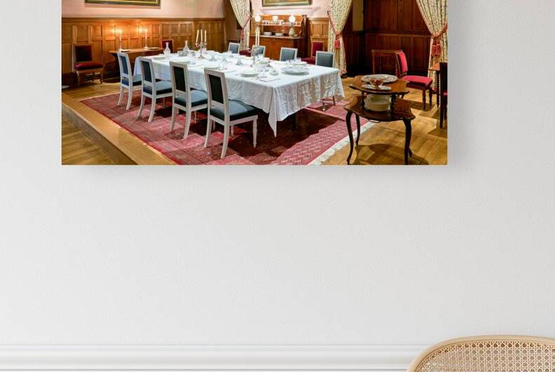 Dining room setup in Chateau dAzay le Rideau in Loire Valley by Marco Brivio