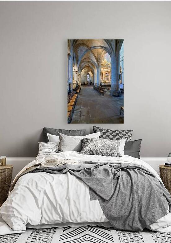 Exploring the interior of Basilica of St Saviour in Dinan France by Marco Brivio