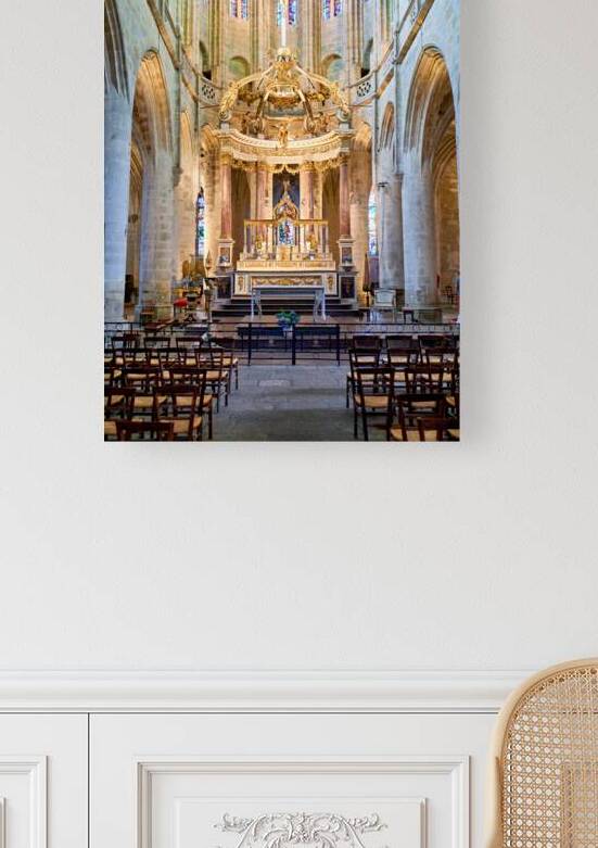 Basilica of St Saviour in Dinan France with church interior view by Marco Brivio