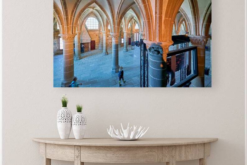 Inside Mont Saint Michel Abbey in Normandy France during daytim by Marco Brivio