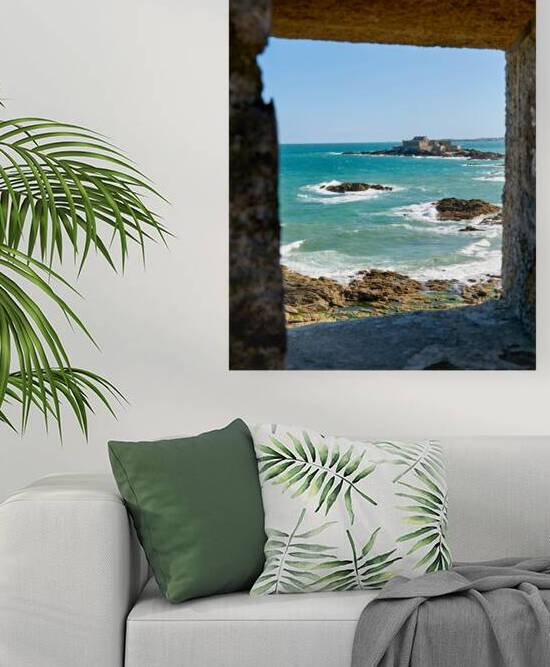 View of Fort National in Saint Malo Brittany France by the sea by Marco Brivio