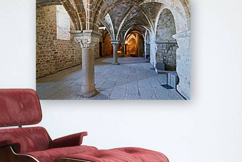 Exploring the interior of Mont Saint Michel Abbey in Normandy Fr by Marco Brivio
