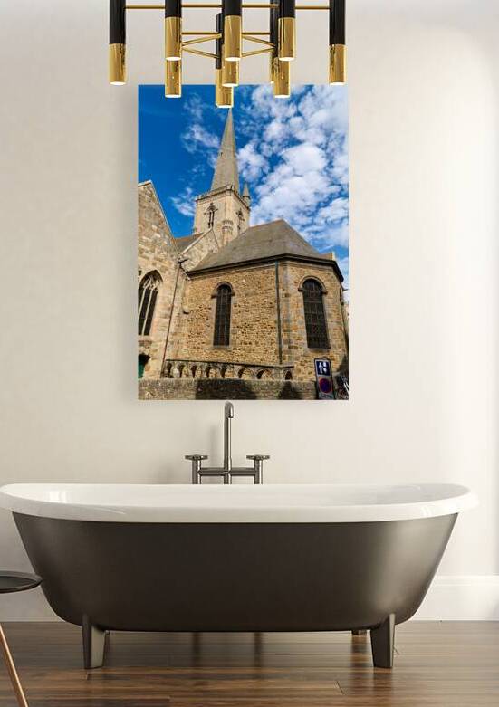 Cathedral Saint Vincent stands tall in Saint Malo Brittany Franc by Marco Brivio