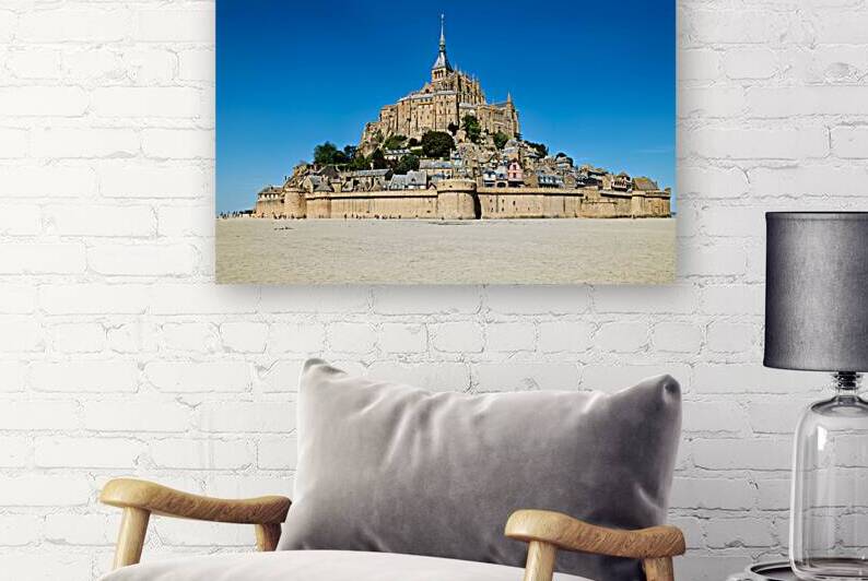 Mont Saint Michel in Normandy France during low tide by Marco Brivio