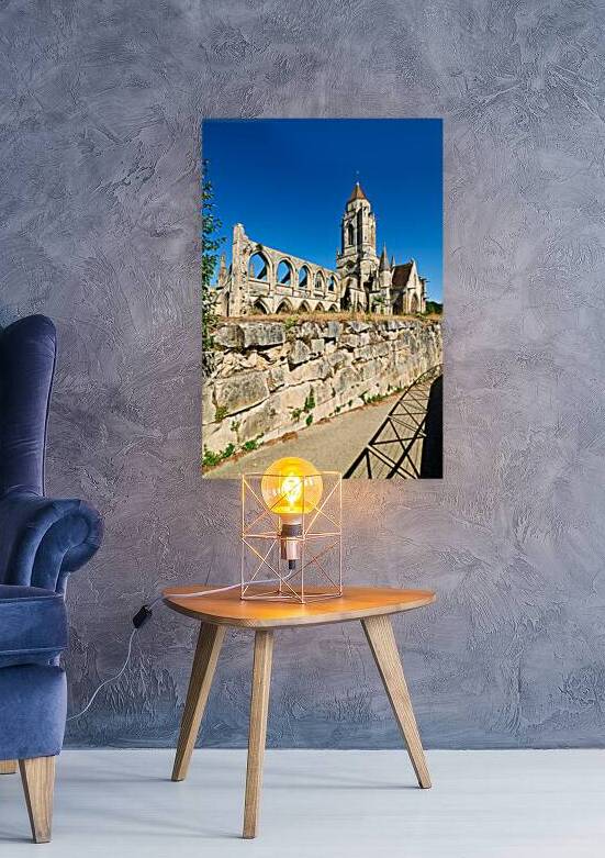 Ruins of Saint Etienne le Vieux church in Caen Normandy France by Marco Brivio