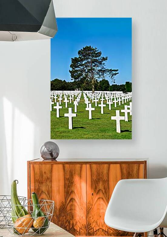 Grave markers at Normandy American Cemetery in Colleville sur Me by Marco Brivio