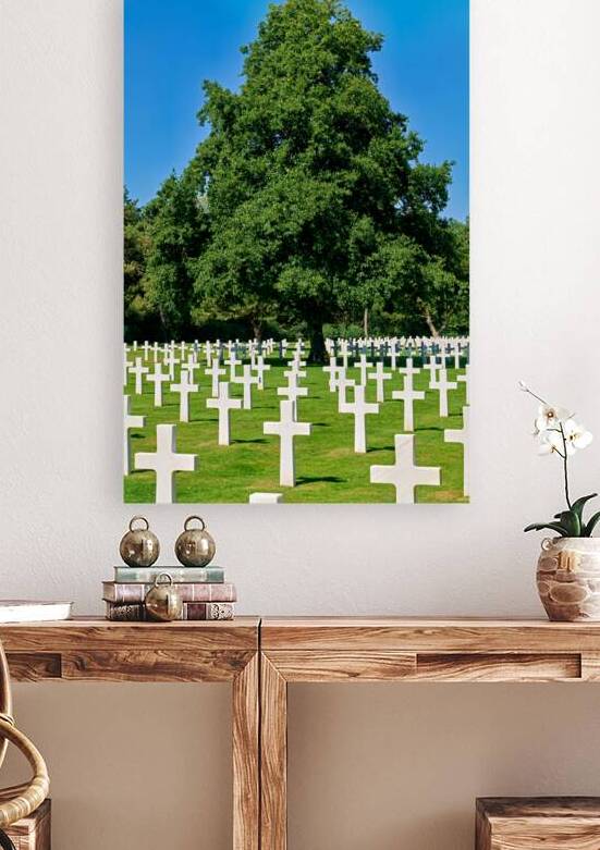 Grave markers at Normandy American Cemetery in Colleville sur Me by Marco Brivio
