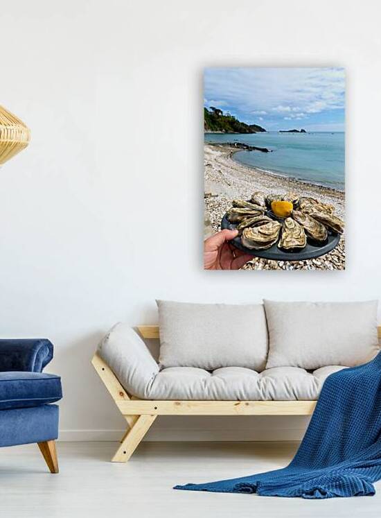 Oysters served on the beach in Cancale Brittany France by Marco Brivio