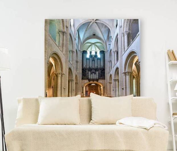 Pipe organ inside Abbey of Saint Etienne in Caen Normandy by Marco Brivio
