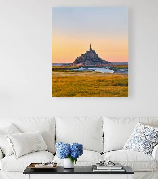 Mont Saint Michel in Normandy France during dusk hours by Marco Brivio