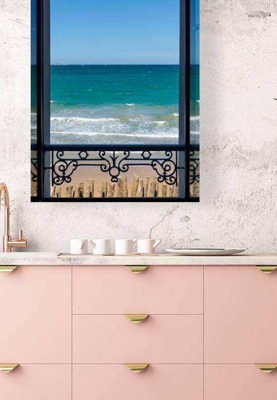 View of Grand Plage du Sillon in Saint Malo Brittany France by Marco Brivio