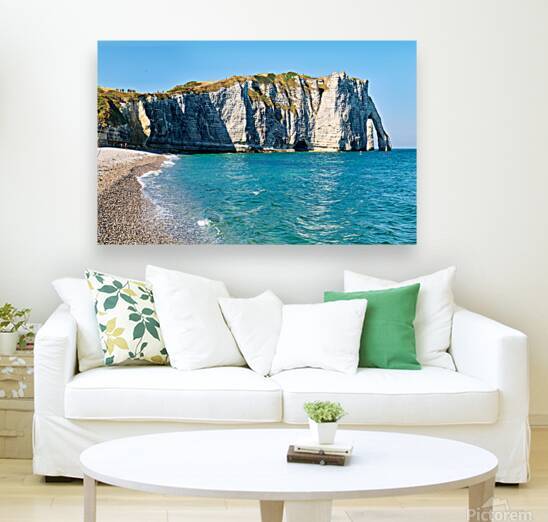 Etretats chalk cliffs and blue sea on a sunny day by Marco Brivio