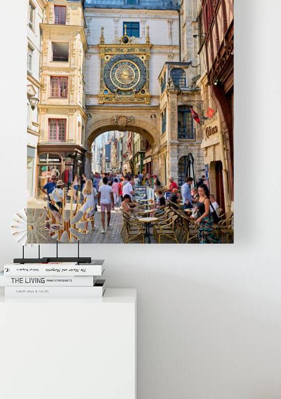 Visitors enjoy the historic Le Gros Horloge in Rouen Normandy by Marco Brivio