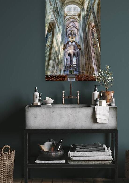 Saint Maclou church interior in Rouen Normandy France on a quiet by Marco Brivio