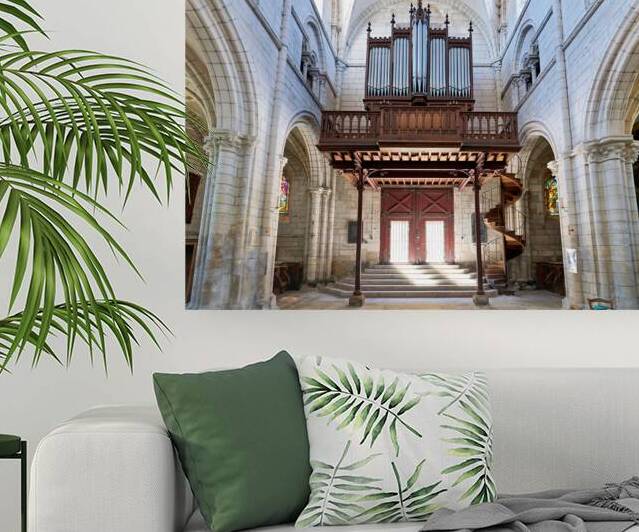 Collegiale Saint Martin church interior in Chablis Burgundy Fran by Marco Brivio